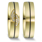 Partnerring 585/14 K gult guld, Kol