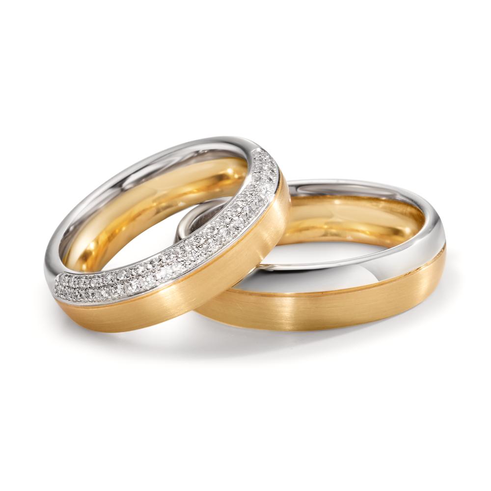 Partnerring 750/18 K vitguld, 750/18 K gult guld