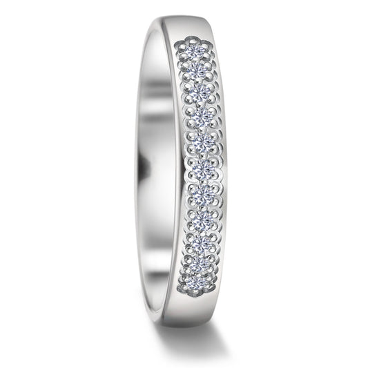 Partnerring 750/18 K vitguld diamant 0.11 ct, 11 stenar, tw-vsi