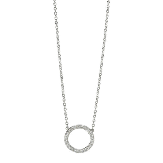 Collier 750/18 K vitguld diamant 0.115 ct, w-si 42 cm Ø10 mm