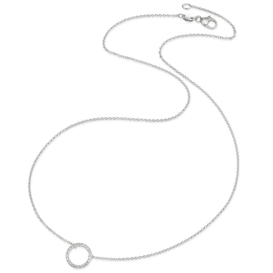 Collier 750/18 K vitguld diamant 0.115 ct, w-si 42 cm Ø10 mm