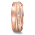 Partnerring 750/18 K rött guld diamant 0.077 ct, 5 stenar, w-si