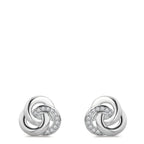 Örhängen med knoppar Silver Zirkoniumoxid rodiumpläterad Ø10 mm