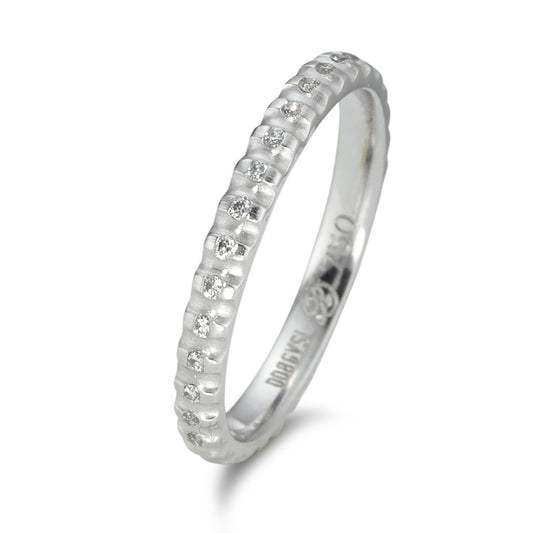 Minnesring 750/18 K vitguld diamant 0.08 ct, 16 stenar, tw-vsi