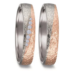 Partnerring 750/18 K vitguld, 750/18 K roséguld