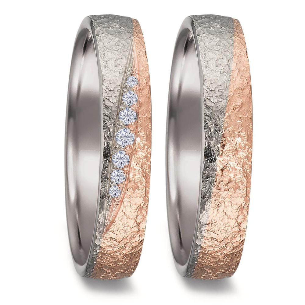 Partnerring 750/18 K vitguld, 750/18 K roséguld