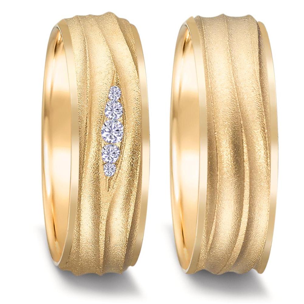 Partnerring 750/18 K gult guld