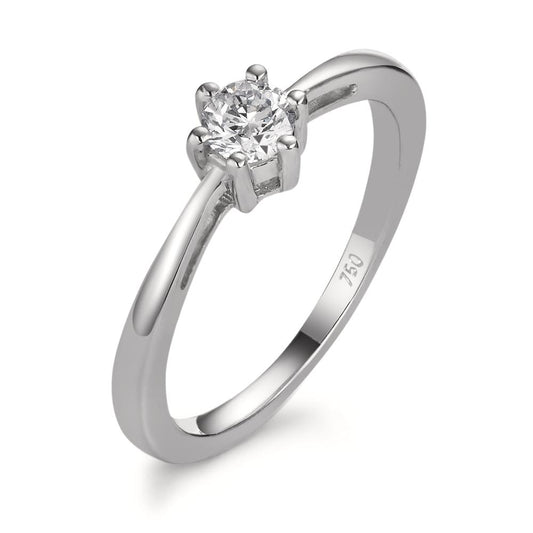 Solitärring 750/18 K vitguld diamant 0.25 ct, w-si