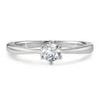 Solitärring 750/18 K vitguld diamant 0.25 ct, w-si