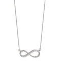 Collier 750/18 K vitguld Zirkoniumoxid 11 stenar Oändlighet 42 cm
