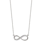Collier 750/18 K vitguld Zirkoniumoxid 11 stenar Oändlighet 42 cm