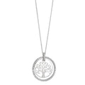 Collier 750/18 K vitguld Zirkoniumoxid Livets träd 42 cm Ø18 mm