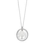 Collier 750/18 K vitguld Zirkoniumoxid Livets träd 42 cm Ø18 mm
