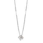 Collier 750/18 K vitguld diamant 0.25 ct, w-si 42 cm Ø4 mm