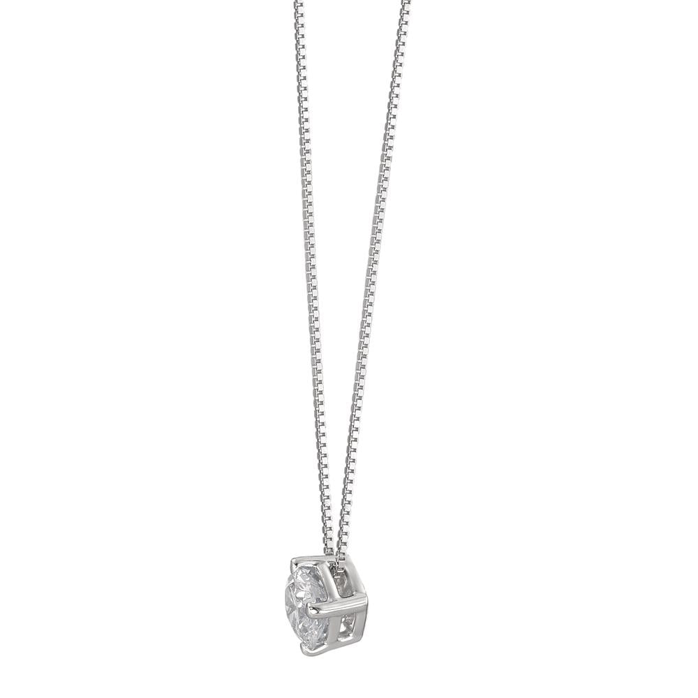 Collier 750/18 K vitguld diamant 0.25 ct, w-si 42 cm Ø4 mm