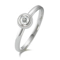 Finger ring 750/18 K vitguld diamant 0.15 ct, w-si