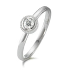 Finger ring 750/18 K vitguld diamant 0.15 ct, w-si