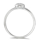 Finger ring 750/18 K vitguld diamant 0.15 ct, w-si