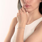 Armband Silver Zirkoniumoxid rodiumpläterad 16-19 cm