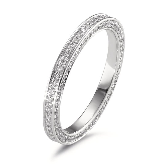 Minnesring 750/18 K vitguld diamant vit, 0.50 ct, 155 stenar, w-si