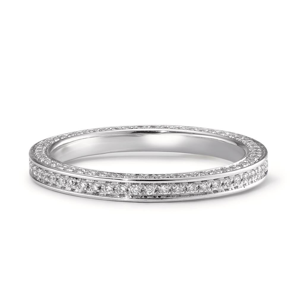 Minnesring 750/18 K vitguld diamant vit, 0.50 ct, 155 stenar, w-si