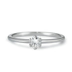 Solitärring 585/14 K vitguld diamant 0.20 ct, w-si