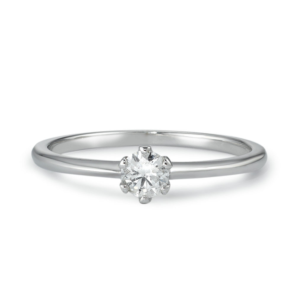 Solitärring 585/14 K vitguld diamant 0.20 ct, w-si