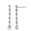 Örhängen 750/18 K vitguld diamant 0.49 ct, 12 stenar, w-si