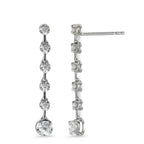 Örhängen 750/18 K vitguld diamant 0.49 ct, 12 stenar, w-si