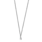 Collier 750/18 K vitguld diamant 0.04 ct, w-si 40-42 cm