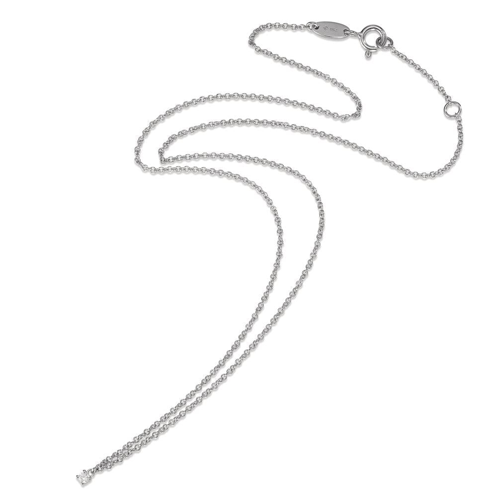 Collier 750/18 K vitguld diamant 0.04 ct, w-si 40-42 cm