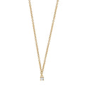 Collier 750/18 K gult guld diamant 0.04 ct, w-si 40-42 cm