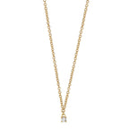 Collier 750/18 K gult guld diamant 0.04 ct, w-si 40-42 cm