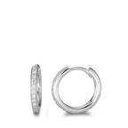 Hopfällbara örhängen 750/18 K vitguld diamant 0.16 ct, 24 stenar, w-si