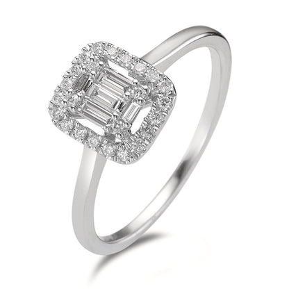 Solitärring 750/18 K vitguld diamant 0.32 ct, w-si