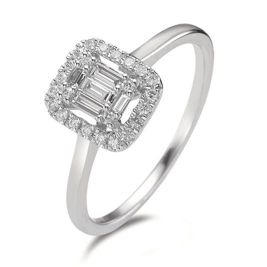 Solitärring 750/18 K vitguld diamant 0.32 ct, w-si
