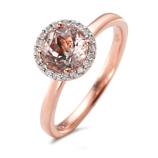 Finger ring 750/18 K rött guld Morganit