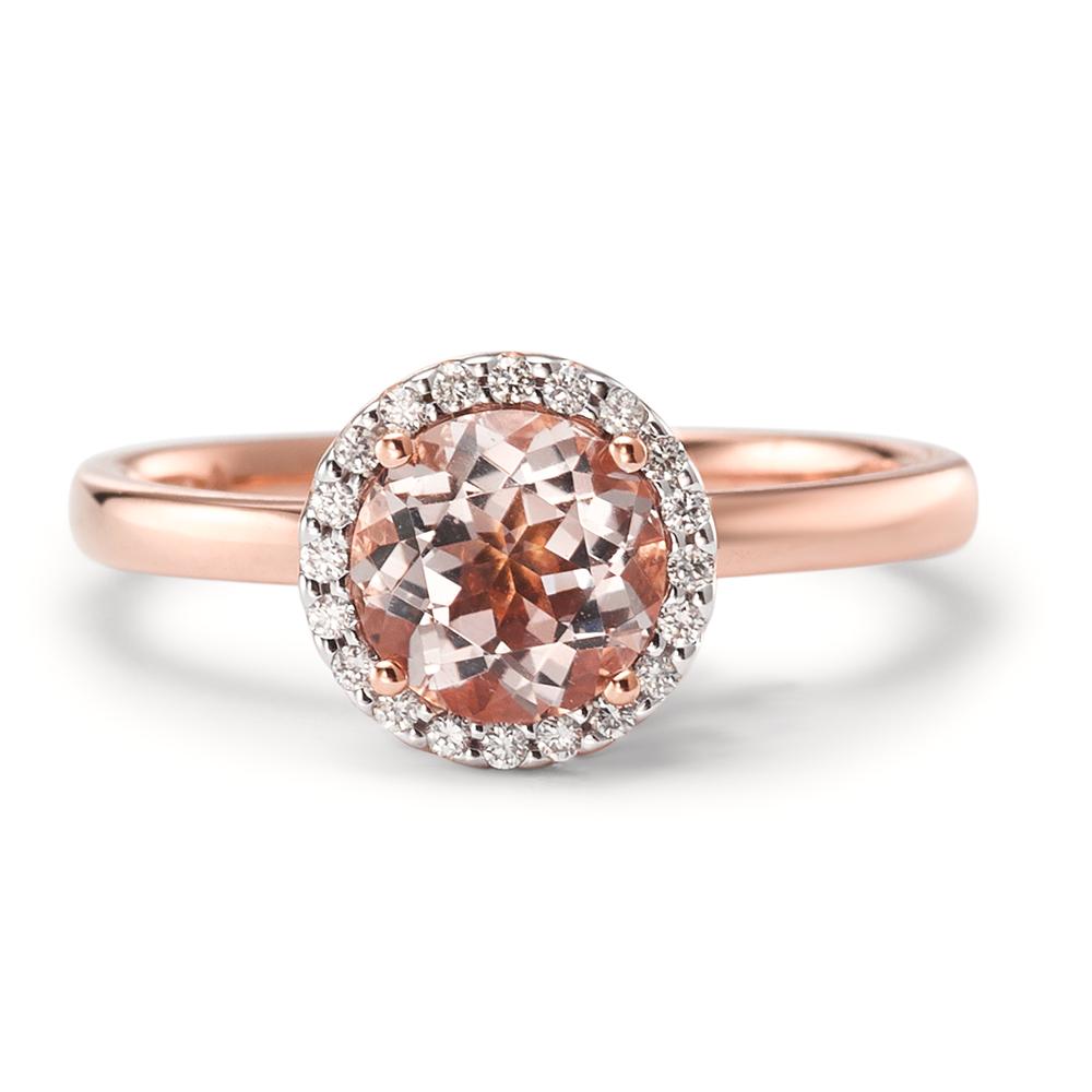 Finger ring 750/18 K rött guld Morganit