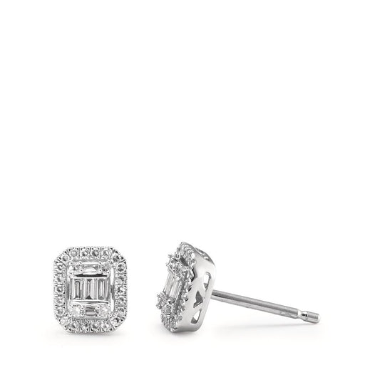 Örhängen med knoppar 750/18 K vitguld diamant vit, 0.23 ct, w-si