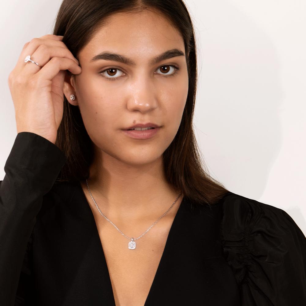 Hängsmycke 750/18 K vitguld diamant vit, 0.28 ct, w-si