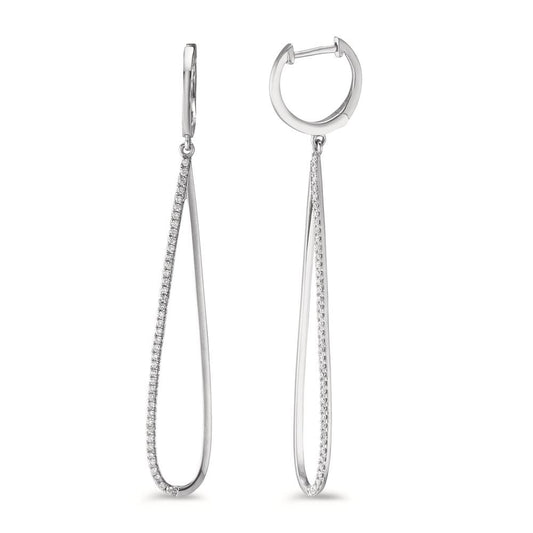Örhängen 750/18 K vitguld diamant 0.29 ct, w-si
