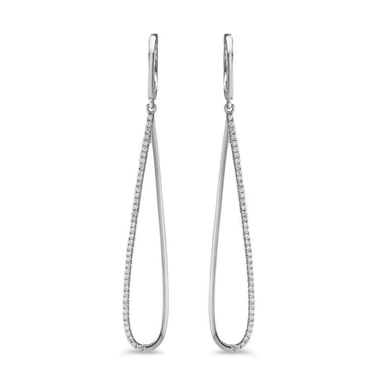 Örhängen 750/18 K vitguld diamant 0.29 ct, w-si
