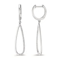 Örhängen 750/18 K vitguld diamant 0.14 ct, w-si