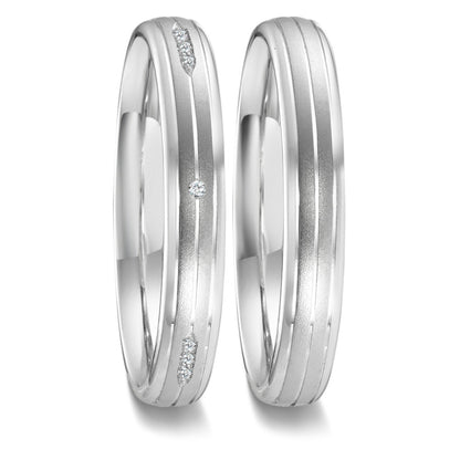 Partnerring 750/18 K vitguld diamant 0.051 ct, 12 stenar, w-vsi