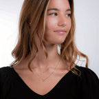 Collier Silver Zirkoniumoxid rodiumpläterad 40-45 cm