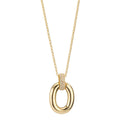 Halsband med hänge Silver Zirkoniumoxid 33 stenar gul guldpläterad 40-45 cm