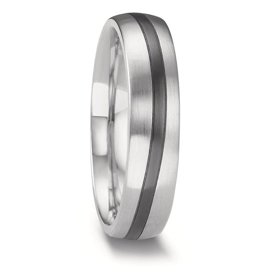 Partnerring 585/14 K vitguld, zirkonium