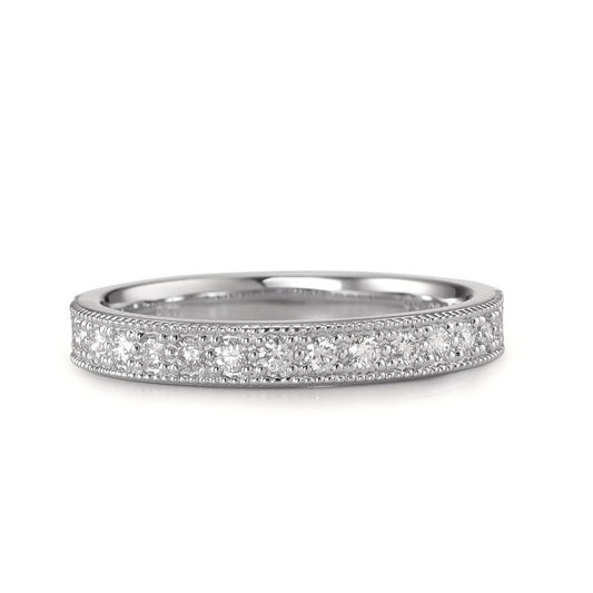 Minnesring 750/18 K vitguld diamant 0.25 ct, 15 stenar, [Brillant], w-si