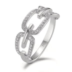 Finger ring 750/18 K vitguld diamant 0.20 ct, [Brillant], w-si