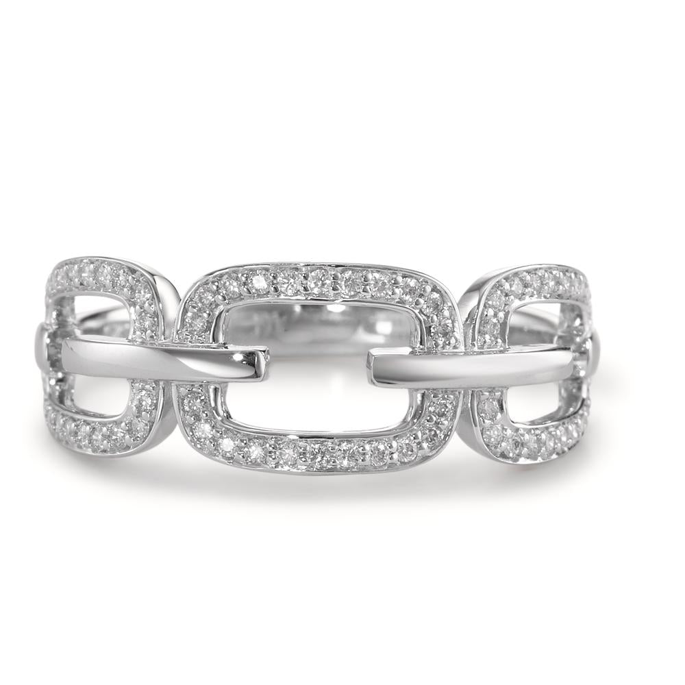 Finger ring 750/18 K vitguld diamant 0.20 ct, [Brillant], w-si